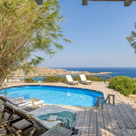 Amazing Sea View, Mykonos Cycladic Villa, Priv Pool * Платис Ялос