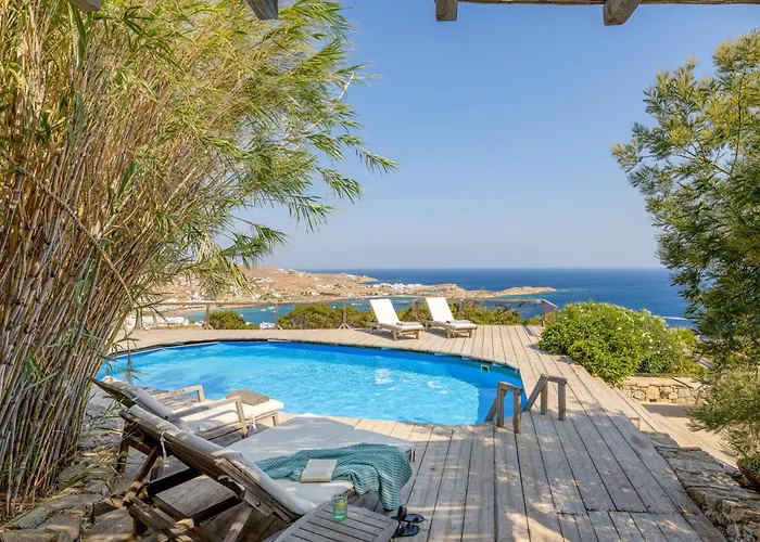 Amazing Sea View, Mykonos Cycladic Villa, Priv Pool * Платис Ялос