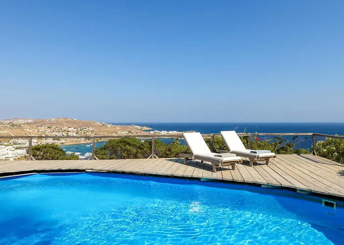 Amazing Sea View, Mykonos Cycladic Villa, Priv Pool